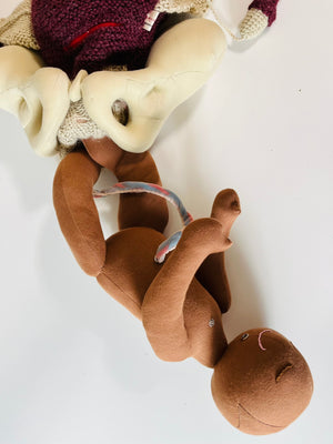 Cloth Pelvis/Newborn Baby Doll/Placenta/Knitted Uterus Model Set